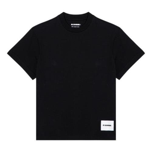 Korte mouwen ronde hals T-shirt Jil Sander , Black , Dames