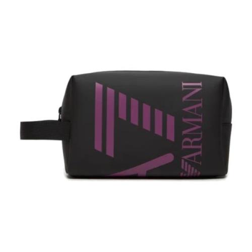 Zwart Beauty Logo Paars Rits Emporio Armani EA7 , Black , Unisex