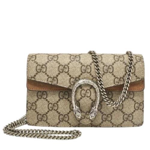 Pre-owned Canvas gucci-bags Gucci Vintage , Beige , Dames