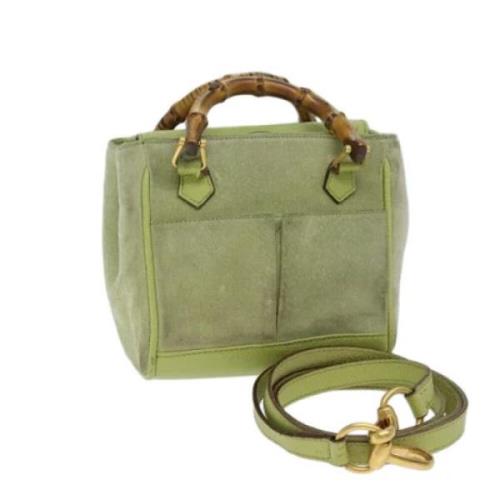 Pre-owned Suede gucci-bags Gucci Vintage , Green , Dames