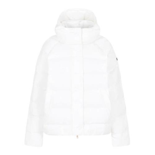 Witte Oversized Bomberjack met Logo Lettering Emporio Armani EA7 , Whi...