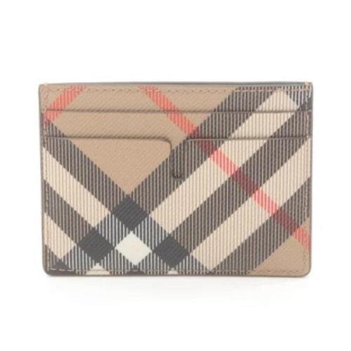 Pre-owned Leather wallets Burberry Vintage , Beige , Dames