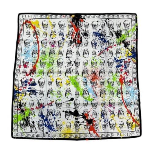 Multicolor All Over Print Sjaal Philipp Plein , Black , Unisex