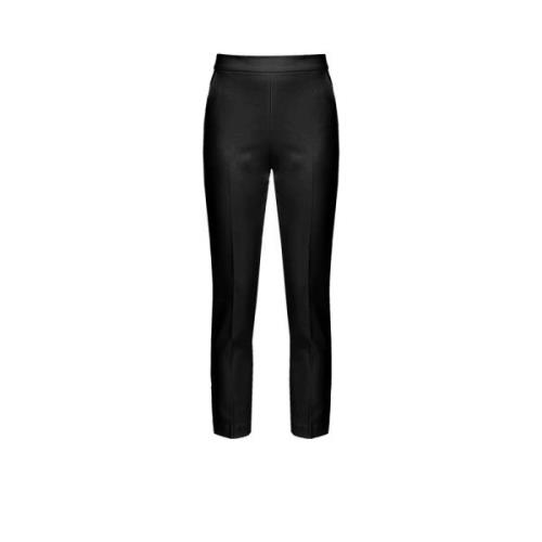 Zwarte Straight Leg Broek Pinko , Black , Dames