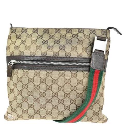 Pre-owned Canvas gucci-bags Gucci Vintage , Brown , Dames