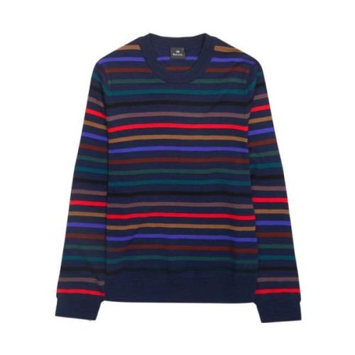 Blauwe Wollen Gebreide Trui Ronde Hals PS By Paul Smith , Multicolor ,...