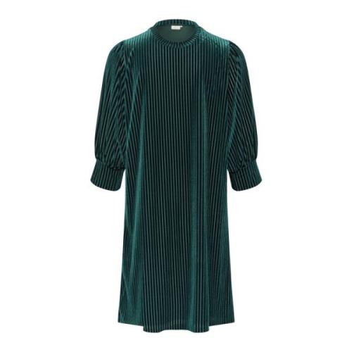 Gestreepte Korte Jurk Tuin Topiary Kaffe , Green , Dames