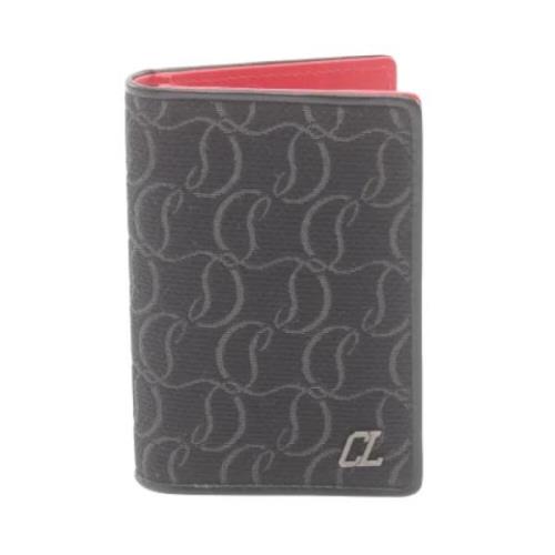 Pre-owned Canvas wallets Christian Louboutin Pre-owned , Black , Dames