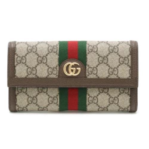 Pre-owned Canvas wallets Gucci Vintage , Brown , Dames