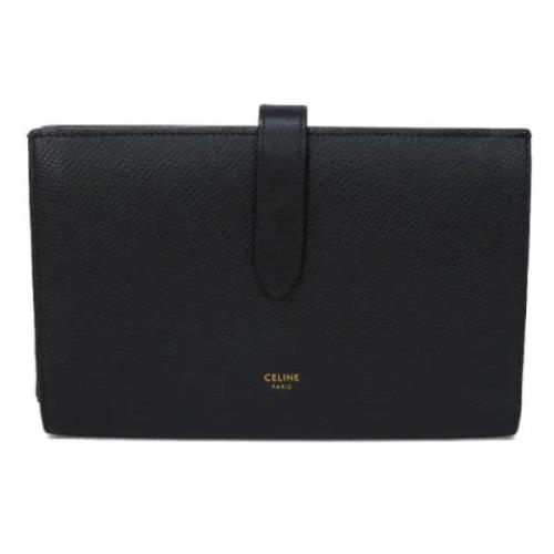 Pre-owned Leather wallets Celine Vintage , Black , Dames