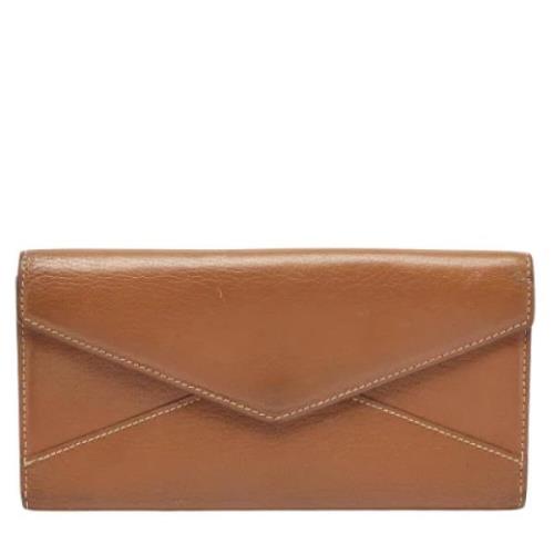 Pre-owned Leather wallets Cartier Vintage , Brown , Dames