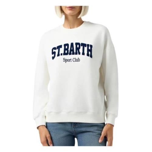 Witte Crewneck Sweatshirt Sportieve Stijl MC2 Saint Barth , White , Da...