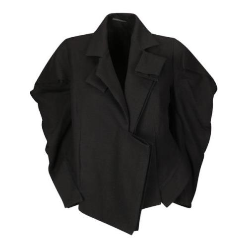 Box Detail Wide Sleeve Jacket Yohji Yamamoto , Black , Dames