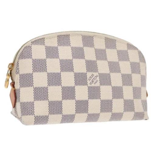 Pre-owned Canvas pouches Louis Vuitton Vintage , White , Dames