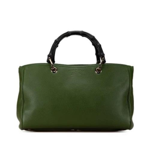 Pre-owned Leather gucci-bags Gucci Vintage , Green , Dames