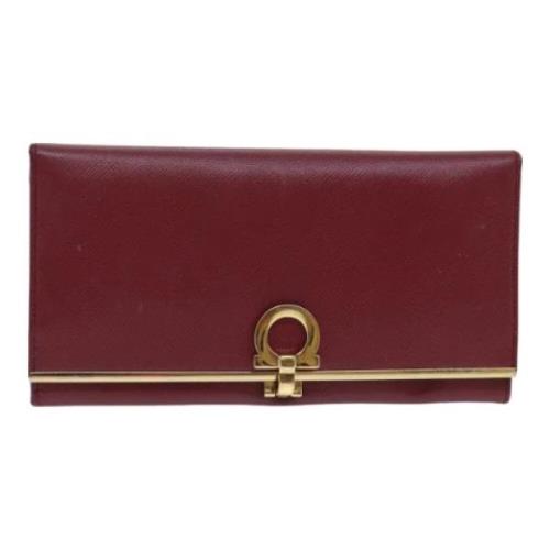 Pre-owned Leather wallets Salvatore Ferragamo Pre-owned , Red , Dames