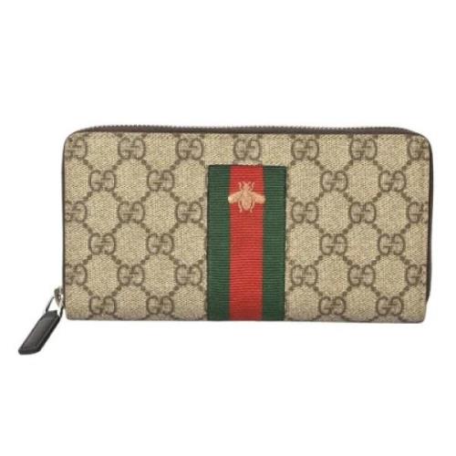 Pre-owned Canvas wallets Gucci Vintage , Beige , Dames