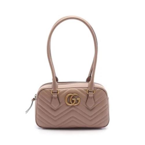 Pre-owned Leather gucci-bags Gucci Vintage , Beige , Dames