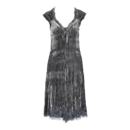 Pre-owned Silk dresses Moschino Pre-Owned , Gray , Dames