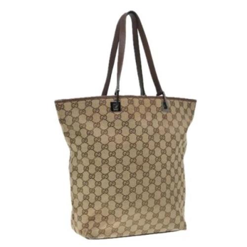 Pre-owned Canvas gucci-bags Gucci Vintage , Beige , Dames