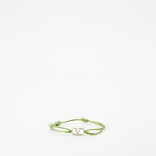 Katoenen Vlogo Armband Groen Herfst-Winter 2024 Valentino Garavani , G...