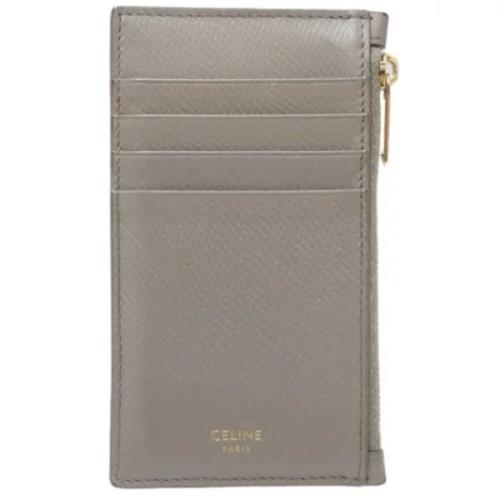 Pre-owned Leather wallets Celine Vintage , Gray , Dames