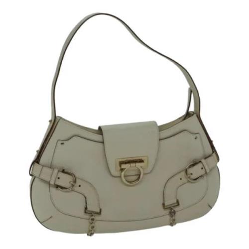 Pre-owned Leather shoulder-bags Salvatore Ferragamo Pre-owned , Beige ...