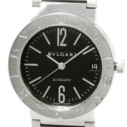 Pre-owned Stainless Steel watches Bvlgari Vintage , Black , Heren