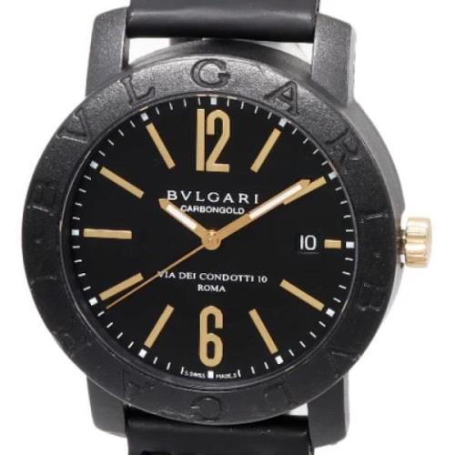 Pre-owned Stainless Steel watches Bvlgari Vintage , Black , Heren