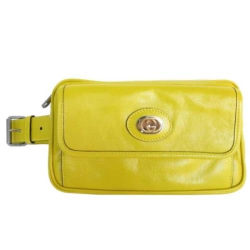 Pre-owned Leather gucci-bags Gucci Vintage , Yellow , Dames