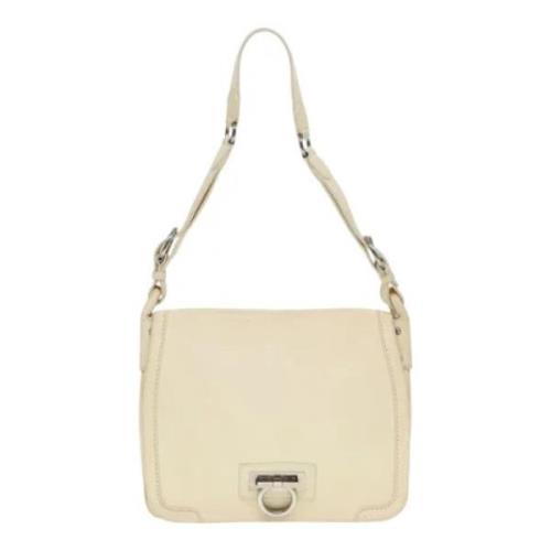 Pre-owned Leather shoulder-bags Salvatore Ferragamo Pre-owned , White ...