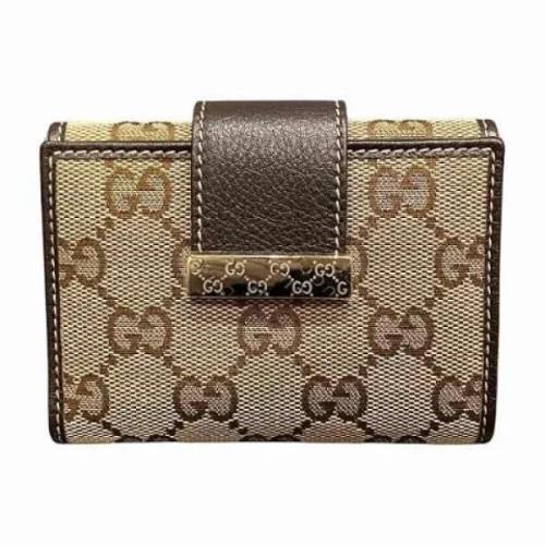 Pre-owned Canvas wallets Gucci Vintage , Brown , Dames