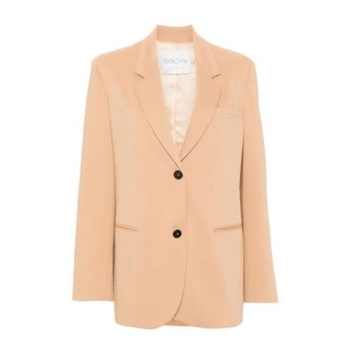 Cachemire Twill Jacket Forte Forte , Beige , Dames