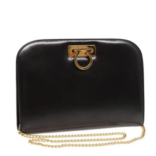 Pre-owned Leather shoulder-bags Salvatore Ferragamo Pre-owned , Black ...