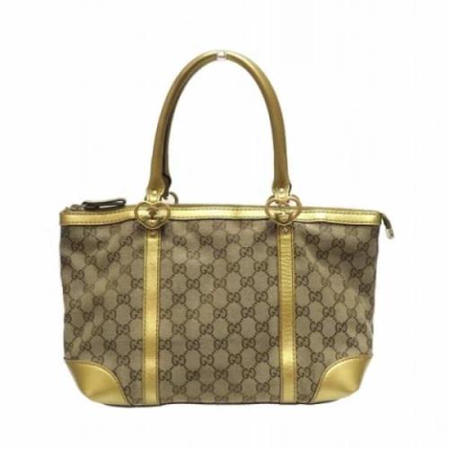 Pre-owned Canvas totes Gucci Vintage , Brown , Dames