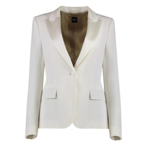 Peak Revers Jas Hugo Boss , Beige , Dames