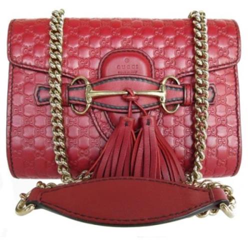 Pre-owned Leather gucci-bags Gucci Vintage , Red , Dames