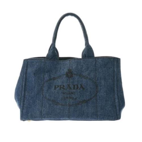 Pre-owned Denim prada-bags Prada Vintage , Blue , Dames