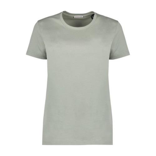 Logo T-shirt voor vrouwen Moncler , Green , Dames