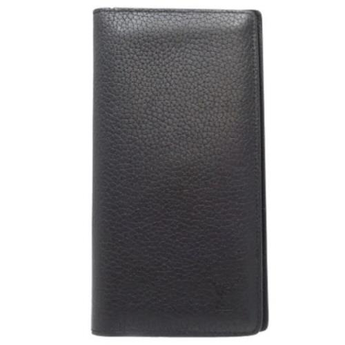 Pre-owned Leather wallets Louis Vuitton Vintage , Black , Heren