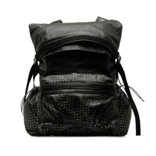 Pre-owned Leather backpacks Bottega Veneta Vintage , Black , Dames