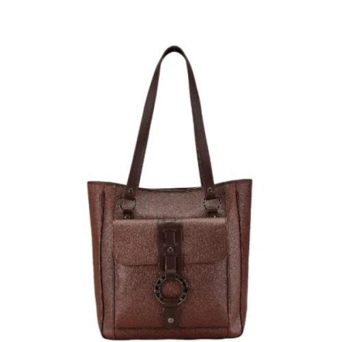 Pre-owned Leather shoulder-bags Bvlgari Vintage , Brown , Dames