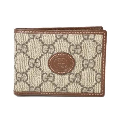 Pre-owned Canvas wallets Gucci Vintage , Brown , Dames