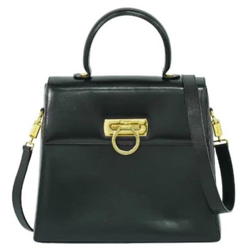 Pre-owned Leather handbags Salvatore Ferragamo Pre-owned , Green , Dam...