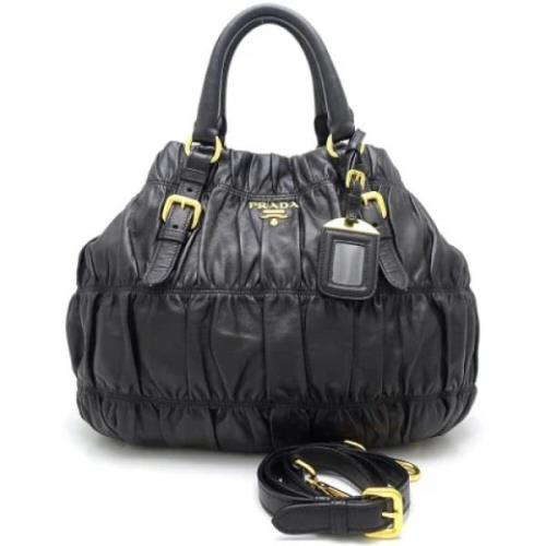 Pre-owned Leather prada-bags Prada Vintage , Black , Dames