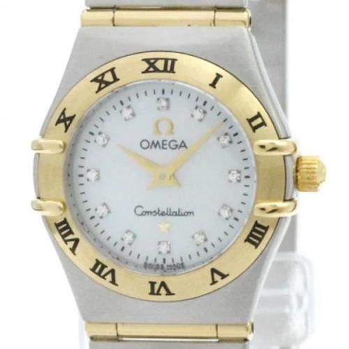 Pre-owned Yellow Gold watches Omega Vintage , White , Dames