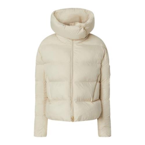 Gewatteerd donsjack met hoge kraag Pinko , White , Dames