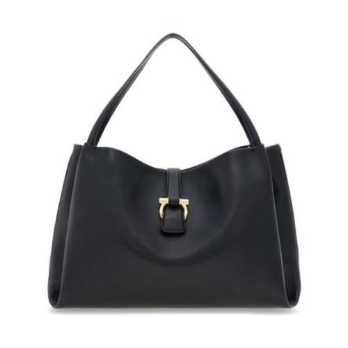 Verhoog je stijl met Tote M Salvatore Ferragamo , Black , Dames