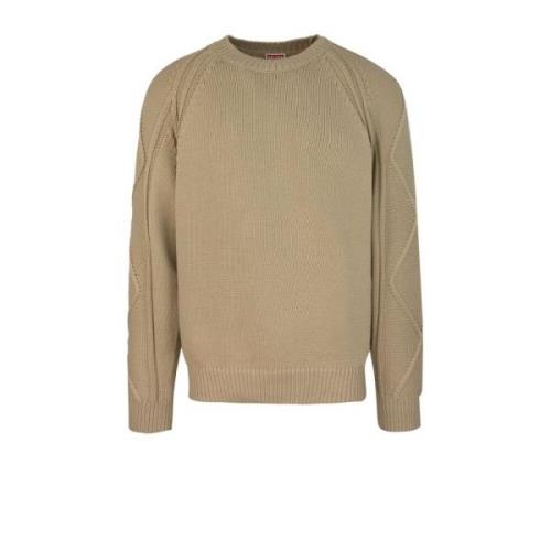 Geborduurde Gebreide Trui Kenzo , Beige , Heren