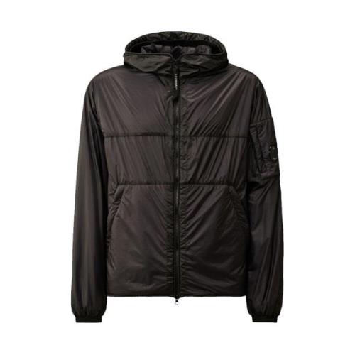 Zwarte Shell Hoodie Jas C.p. Company , Black , Heren